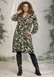 Zhenzi Saki kjole i viskose jersey med A-facon