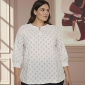Cassiopeia bluse Enidina i 100% bomuld med smock