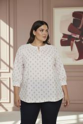 Cassiopeia bluse Enidina i 100% bomuld med smock