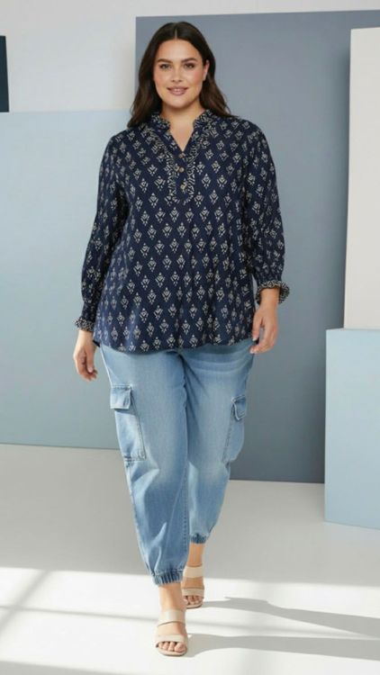 Cassiopeia Jossie viskosebluse med smock ved ærmer