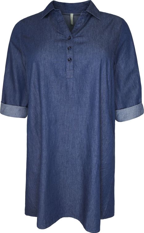 Cassiopeia Kumanna tunika i mørk denimlook