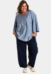 Navy baggy bukser fra Gozzip med elastik i taljen