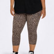 Cartime Leggings leopardprint fra Only Carmakoma i 7/8 benlængde