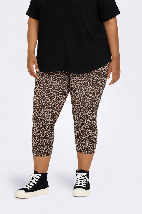 Cartime Leggings leopardprint fra Only Carmakoma i 7/8 benlængde
