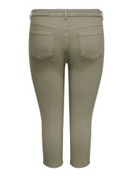 Only Carmakoma capri bukser grøn denim tæt pasform