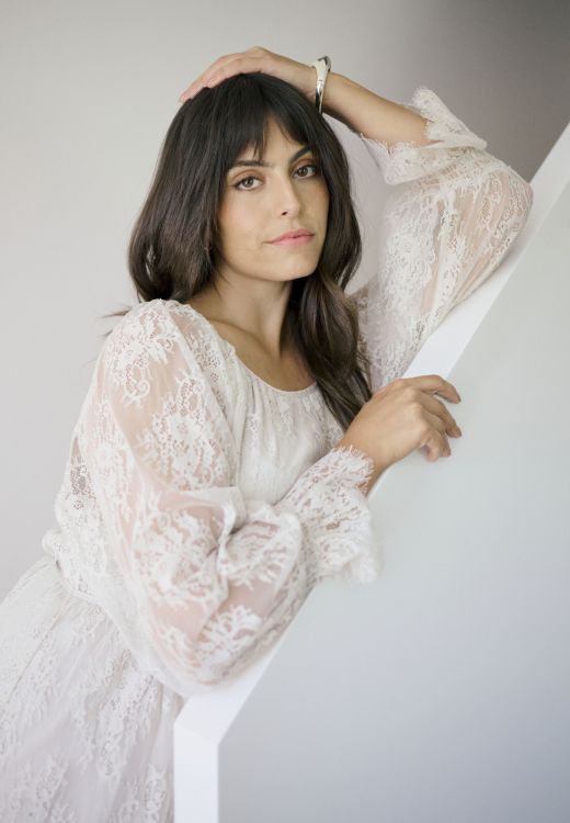 KCamalie Dress fra Kaffe Curve elegant blondekjole