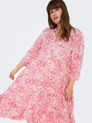 Plus size Only Carmakoma CarMilana kjole i 100 procent viskose