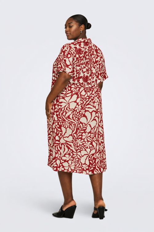 Only Carmakoma CarYasmin skjortekjole med merlot print