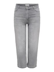 Only Carmakoma CarWilly cropped jeans i light grey denim