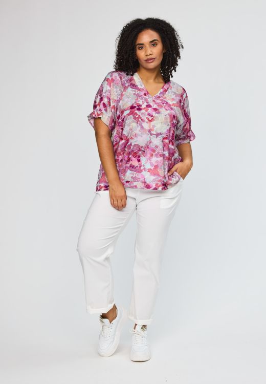 Lyse plus size bukser fra Studio med lige ben og komfortabel pasform