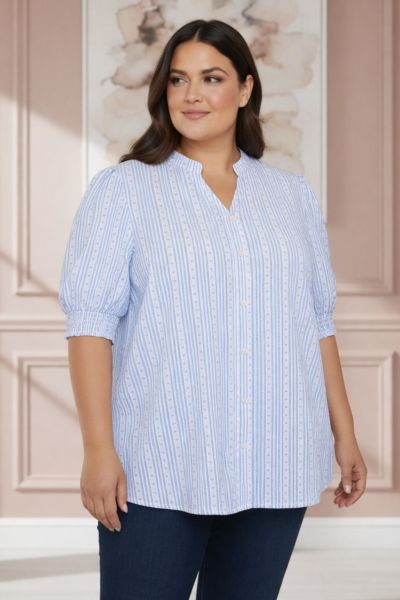 Balulla Bomulds Skjorte fra Cassiopeia i blå kombi