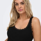 CarSara lace top med feminin blondekant