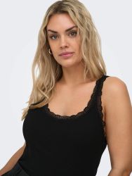 CarSara lace top med feminin blondekant