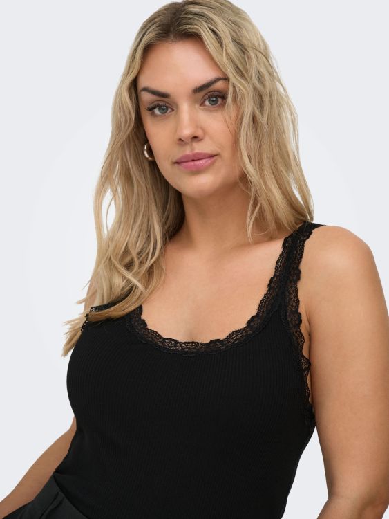CarSara lace top med feminin blondekant