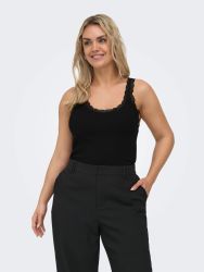 Sort tank top med blød og strækbar kvalitet