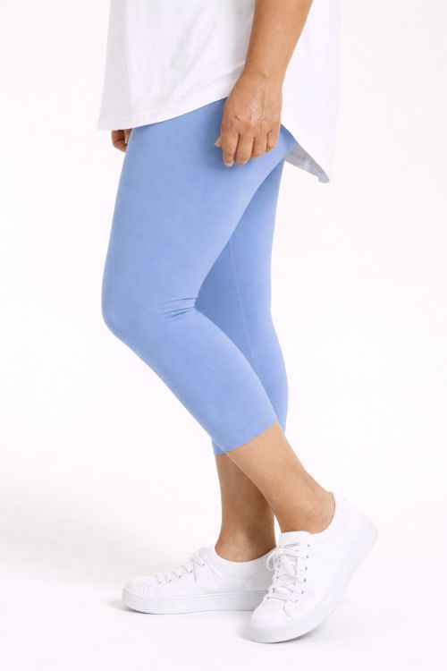 Plus size capri leggings i med behagelig pasform og 7/8 længde
