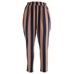 Bløde bomuldsbukser med flotte vertikale striber