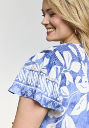 Let og luftig bluse i viskose med print