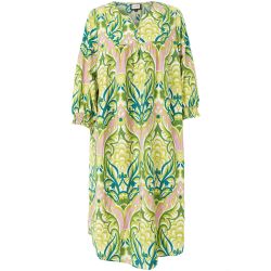 Kjole med 3/4 ærmer og afslappet fit