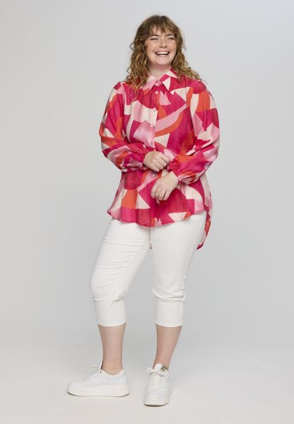 Studio Adeline skjorte med pink og orange print i viskose