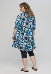 Let Studio tunika med print og rund hals