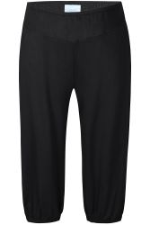 Sorte bukser fra Zhenzi Daphne med elastisk talje og løs pasform