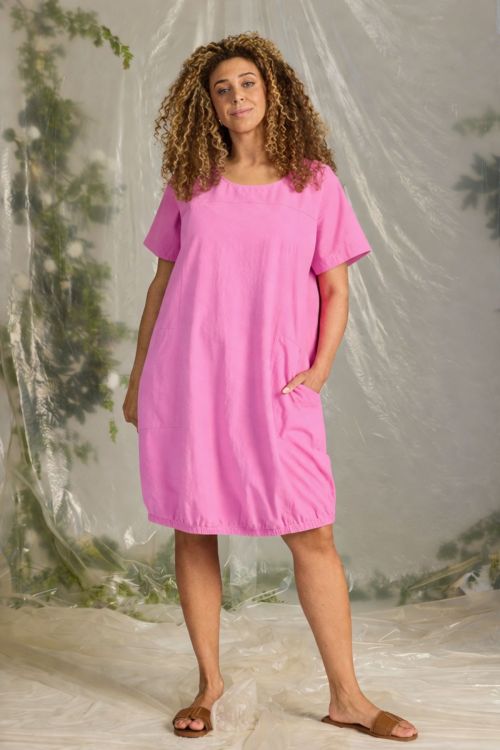 Amin Bomulds Kjole i Pink fra Zhenzi