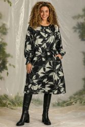 Amaya kjole fra Zhenzi i grønt print