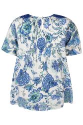 Plus size bluse fra Zhenzi i let viskose med print