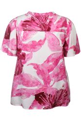 Let og luftig Zhenzi bluse med stort blomsterprint