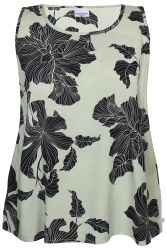 Zhenzi Ellen top med løs pasform i grøn viskose