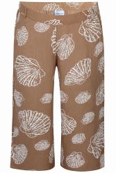 Brun Zhenzi Jessi pants med lige ben og afslappet pasform