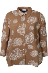 Jessi skjorte fra Zhenzi med løs pasform og sommerprint