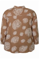 Zhenzi skjorte i bomuld med print og klassisk krave