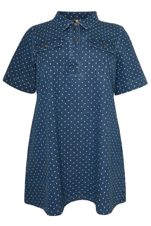 Dananna tunika fra Cassiopeia i denimlook med små prikker