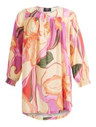 Farverig Zoey tunika med løs pasform til sommer