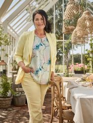 Zoey Xena bluse i viskose med pastelprint