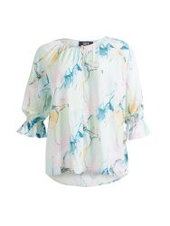 Zoey bluse i pastel farver med let pasform