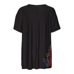 Komfortabel tunika med hjerter og rund hals fra Studio