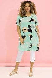 Capri leggings i hvid med elastisk talje og god komfort