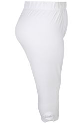 Kant Capri Leggings i hvid fra Zhenzi