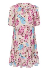 Kaffe Curve kjole i multi farver med feminint udtryk