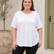 NO. 1 by OX T-Shirt Hvid i viskose jersey