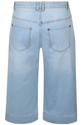 Zhenzi Rupi jeans i lyse denim culotte med stretch