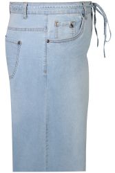 Zhenzi Rupi jeans – lyse denim culotte med bindebånd