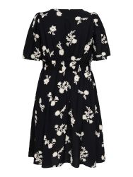 Only Carmakoma CarElsi Midi Kjole Sort Med Blomsterprint