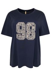 Navy Cassiopeia T-shirt med 98 print