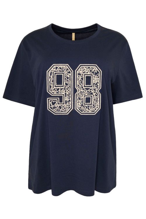 Navy Cassiopeia T-shirt med 98 print