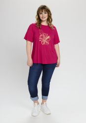 Pink Studio T-shirt med blomsterprint