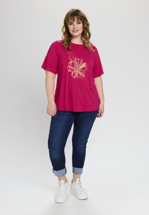 Pink Studio T-shirt med blomsterprint
